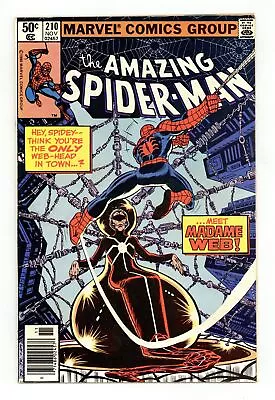 Buy Amazing Spider-Man #210N VG- 3.5 1980 1st App. Madame Web • 38.05£