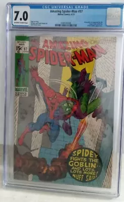 Buy Amazing Spider-Man #97 - Green Goblin - Drug Issue - OW-WP - CGC 7.0 • 77.62£