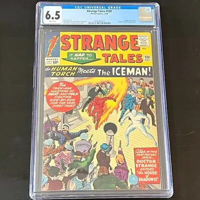 Buy Strange Tales #120 ❄️ CGC 6.5 WHITE Pages ❄️ Iceman & Human Torch Marvel 1964 • 151.44£