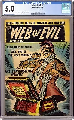 Buy Web Of Evil #7 CGC 5.0 1953 4369208021 • 250.22£