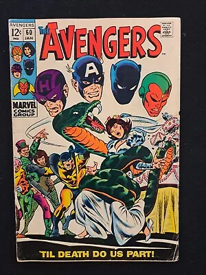 Buy Avengers 60 Marvel Comics 1969 Hank Pym Janet Van Dyne Wedding Lower Grade • 17.86£