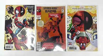 Buy 3 X Marvel Comics Spider-Man / Deadpool # 7 #8 Black & Red Suit 1st App & #22 • 6.99£