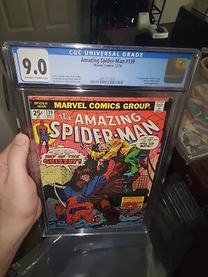 Buy Amazing Spider-Man #139 CGC 9.0  1st Appearance Grizzly & Jackal Key App (1974) • 85.43£