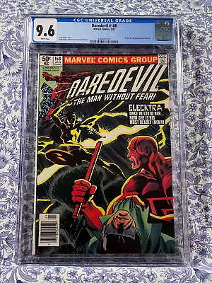 Buy DAREDEVIL #168 CGC 9.6 WP 1st App. Elektra! Frank Miller & Klaus Janson RARE HTF • 1,863.82£