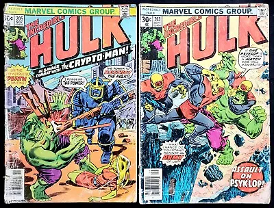 Buy 1976 Incredible Hulk Vol. 1 Issues #203 + #205 - Poor/Accept. - US Bicentennial • 2.64£