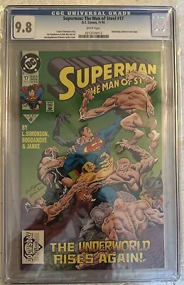 Buy Superman The Man Of Steel #17 Cgc 9.8 11/92 Graded Comic Doomsday Cameo • 125£