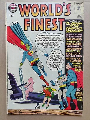 Buy World’s Finest 142 VG- 1st Appearance Of Composite Superman Batman 1964 • 17.09£