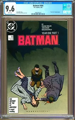 Buy Batman #404 (1987) CGC 9.6 WP  Miller - Mazzucchelli    Year 1  Storyline Begins • 62.12£