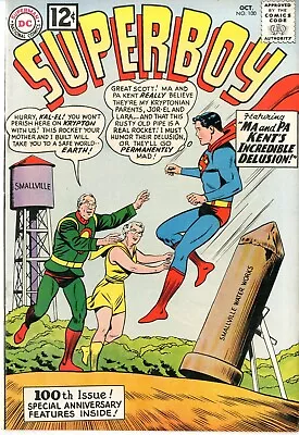 Buy Superboy  # 100    VERY FINE NEAR MINT    Oct. 1962   Ultra Boy App.  Phantom Zo • 244.63£