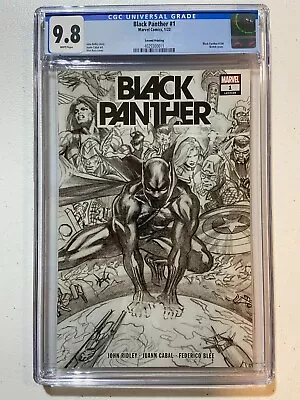 Buy Black Panther #1 Cgc 9.8 W (2022) 2nd Print Variant Alex Ross • 38.44£