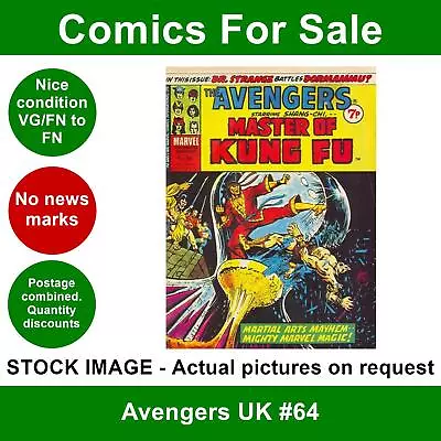 Buy Avengers UK #64 Comic - VG/FN Clean 07 December 1974 - Marvel UK • 5.99£