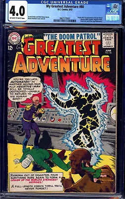 Buy My Greatest Adventure #80 CGC 4.0 DC 1963 1st Doom Patrol! P3 381 Cm Bin • 462.08£