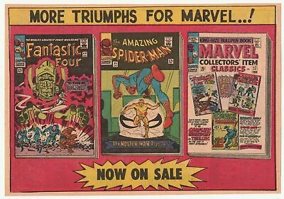 Buy Original 1966 Comic Promo Ad Fantastic Four #49 1st Galactus/Silver Surfer Cover • 7.76£