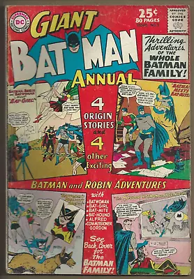 Buy *giant Batman Annual #7*dc Comics, 1964*silver Age*batwoman*bat-mite*alfred*vg-* • 23.29£