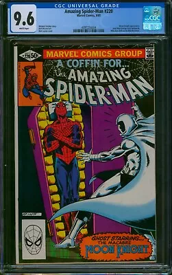 Buy Amazing Spider-Man #220 ❄️ CGC 9.6 WHITE PGs ❄️ Moon Knight Cover! Marvel 1981 • 128.14£