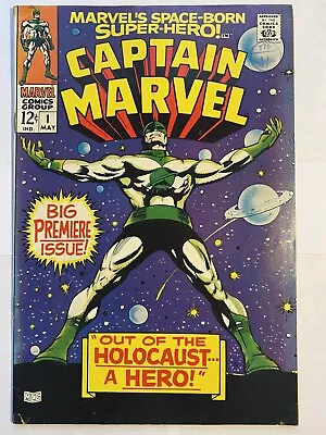 Buy CAPTAIN MARVEL #1 2nd Carol Danvers Marvel Comics 1968 FN • 59.95£