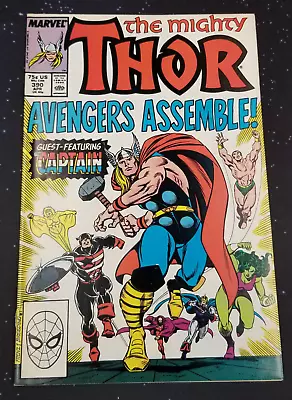 Buy The Mighty Thor #390 Marvel 1988 Cap First Wields The Hammer Raw Comic • 23.30£