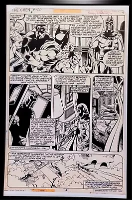 Buy Uncanny X-Men #112 Pg. 4 By John Byrne 11x17 FRAMED Original Art Print Magneto • 46.55£