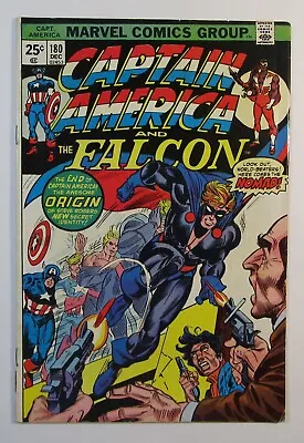 Buy CAPTAIN AMERICA # 180 VG+ 4.5 MARVEL 1974 STEVE ROGERS AS NOMAD & 1st ROXXON OIL • 20.50£