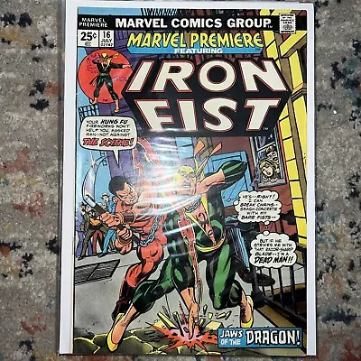 Buy Marvel Premiere # 16 - 2nd Iron Fist, 1st Shou-Lao The Undying Fine/VF+ Cond. • 38.79£