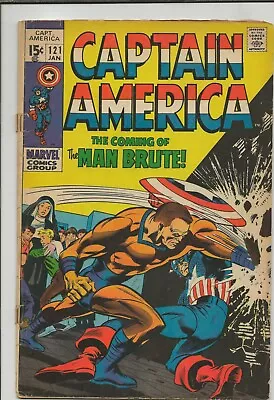 Buy Captain America #121 ORIGINAL Vintage 1970 Marvel Comics 1st Man Brute • 62.12£