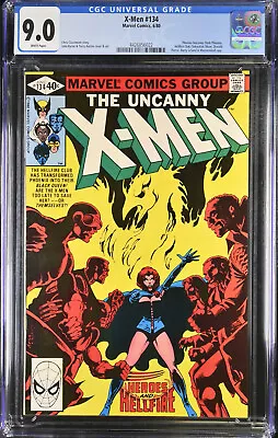 Buy Uncanny X-Men #134 CGC 9.0 (VF/NM) White Pages, 1980, Dark Phoenix • 93.19£