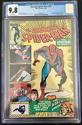 Buy Amazing Spider-man #259 Cgc 9.8 Wp Nm/m Marvel 1984 Return Of Red Spidey Suit 🕷 • 112.61£