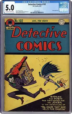 Buy Detective Comics #102 CGC 5.0 1945 4390430013 • 1,867.20£