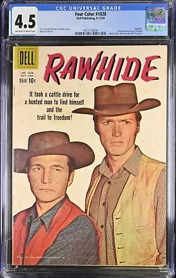 Buy Four Color #1028 (Rawhide #1) CGC 4.5 -   1st Clint Eastwood Cover    (1959) • 97.08£