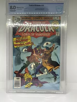 Buy Tomb Of Dracula 45 CBCS CGC 8.0 Blade And Hannibal King Appearance Deacon Frost • 116.48£