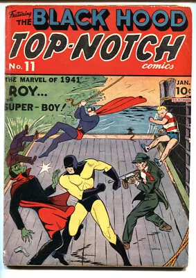 Buy Top-Notch Comics #11-1941-BLACK HOOD-Rare-Golden-Age Superhero Comic Book • 577.60£