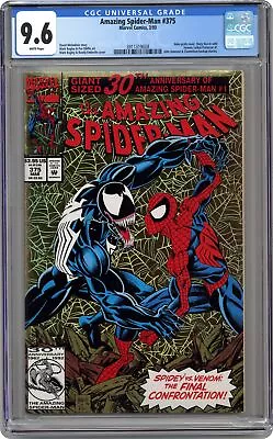 Buy Amazing Spider-Man #375D Direct Variant CGC 9.6 1993 3911319008 • 149.91£