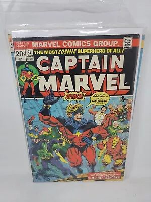 Buy Captain Marvel #31 Avengers Appearance *1974* 3.0* • 5.94£