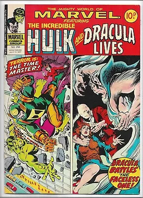 Buy The Mighty World Of Marvel #250 Hulk & Dracula Lives VG (1977) Marvel Comics UK • 3.75£
