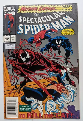 Buy The Spectacular Spider-Man #201 - Maximum Carnage Part 5, 1993, Marvel Comic • 8£