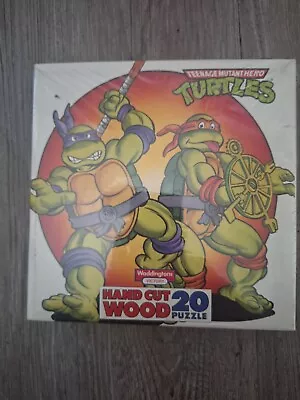 Buy Tennage Mutant Ninja Turtles Hand Cut Wood 20 Puzzle Vintage X 2 • 0.99£