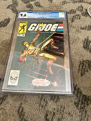 Buy G.i. Joe, A Real American Hero #21 Cgc 9.6 White Pages   Silent Issue 1984 • 500.91£