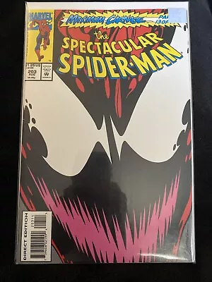 Buy The Spectacular Spider-Man #203 1993 Maximum Carnage Pt. 13 Marvel Comics • 3.88£