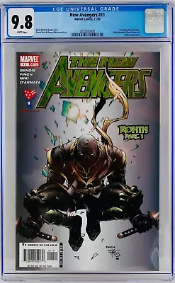 Buy New Avengers #11 CGC 9.8 White Pages 1st Ronin App 2005 Marvel Comics NM/MT • 58.24£
