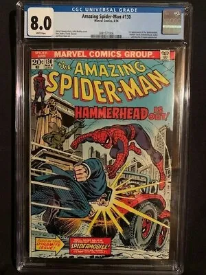 Buy Amazing Spider-man #130 Cgc 8.0 3/1974 1st. Appearance Of Spidermobile • 154.55£