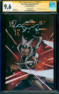 Buy Star Wars Darth Vader #42 AHSOKA VIRGIN VARIANT CGC SS 9.6 Signed Rosario Dawson • 232.94£