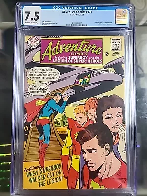 Buy Adventure Comics	 #371    DC   1968  CGC 7.5 4399308007 • 69.89£