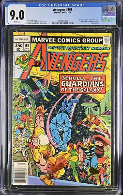 Buy Avengers #167 (1978) CGC 9.0 Behold The Guardians Of The Galaxy! • 46.60£