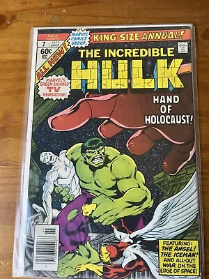 Buy Incredible Hulk (1962 Marvel 1st Series) K/S Annual #7 FN With Angel And Iceman. • 12.50£