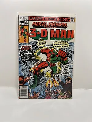 Buy Marvel Premiere Featuring 3-D Man #35 Origin & 1st 3-D Man App Marvel 1977 VF+ • 23.29£