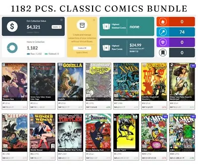 Buy COMICS LOT, DC Comic Books, Marvel Comics Bundle, Total Of 1182 Comics • 776.61£
