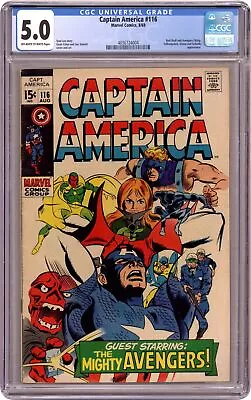 Buy Captain America #116 CGC 5.0 1969 4036724004 • 60.58£