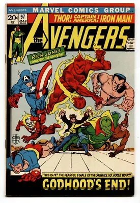 Buy AVENGERS #97-Captain America-Human Torch-1972 VF/NM • 145.87£