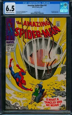 Buy Amazing Spider-Man #61 🌟 CGC 6.5 🌟 1st Gwen Stacy Cover! Marvel Comic 1968 • 128.14£