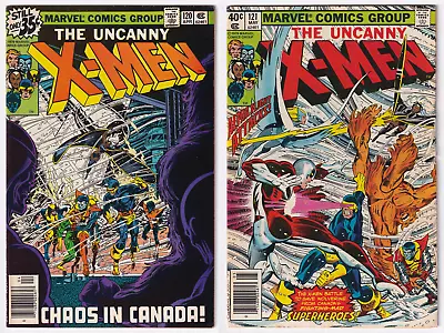 Buy Uncanny X-Men LOT (2) # 120 & 121 Marvel Comic Book First App Alpha Flight - B • 124.25£